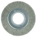 Weiler 6" Wide Face Crimped , .006" Stainless Steel Fill, 2" Arbor Hole 3480